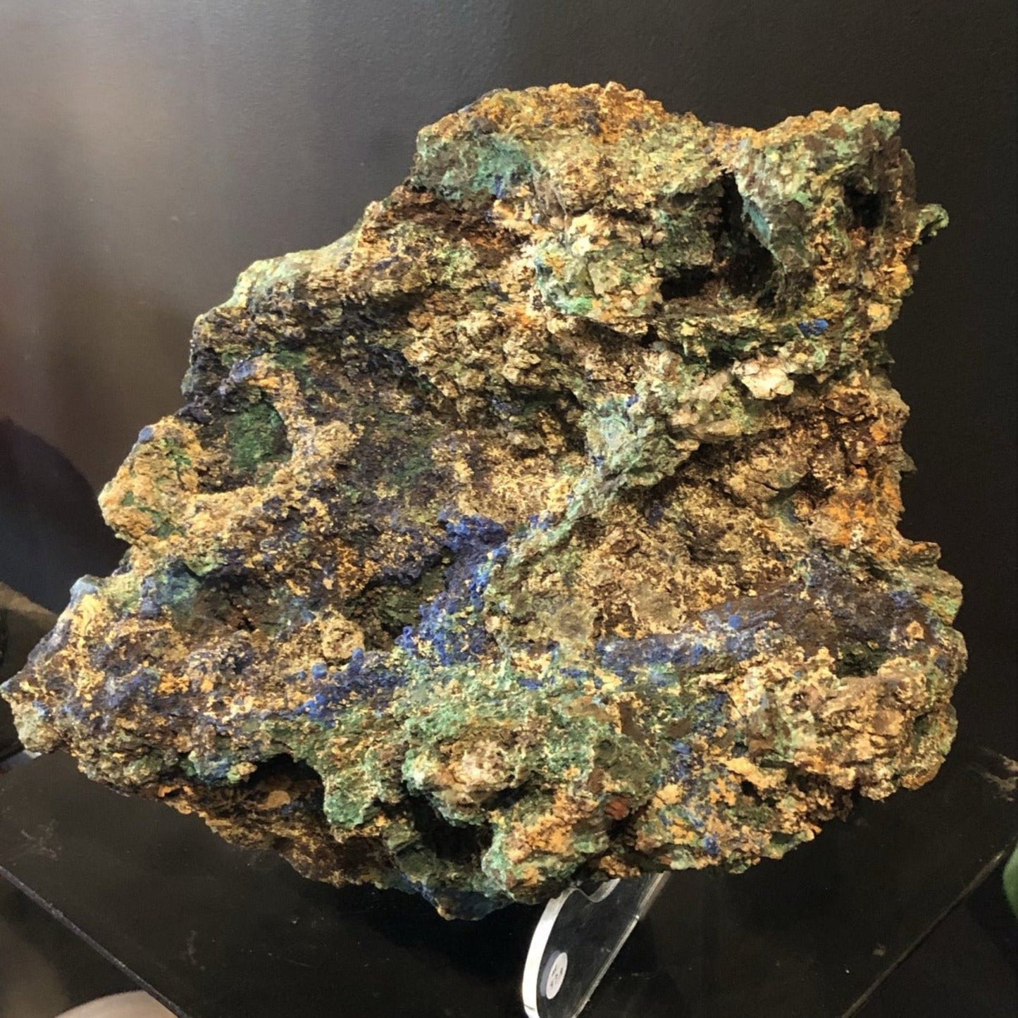 Azurite With Malachite Mineral Specimen Blue Green Rock