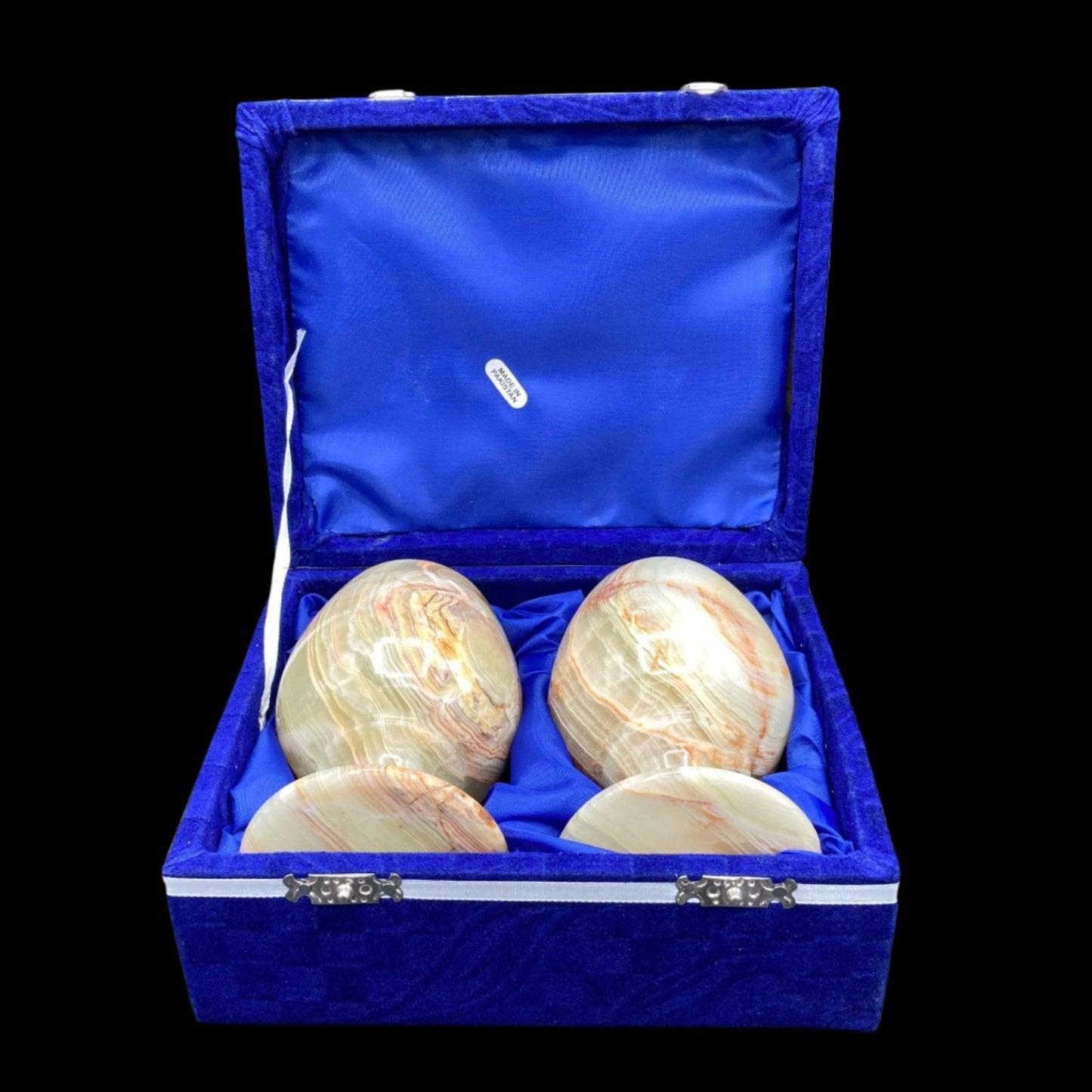 Banded Onyx goblet set in the included case