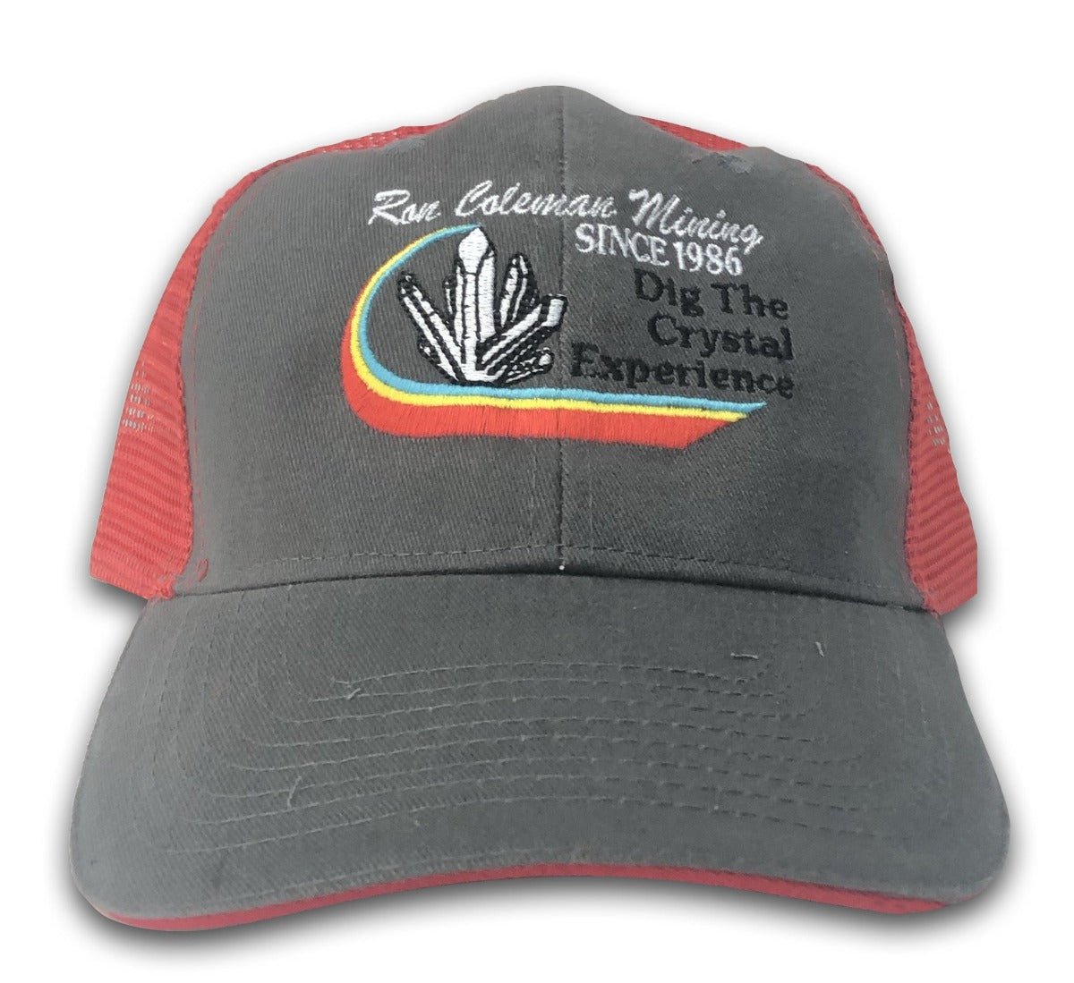 Baseball Cap Gray Red Ron Coleman Mining Souvenir