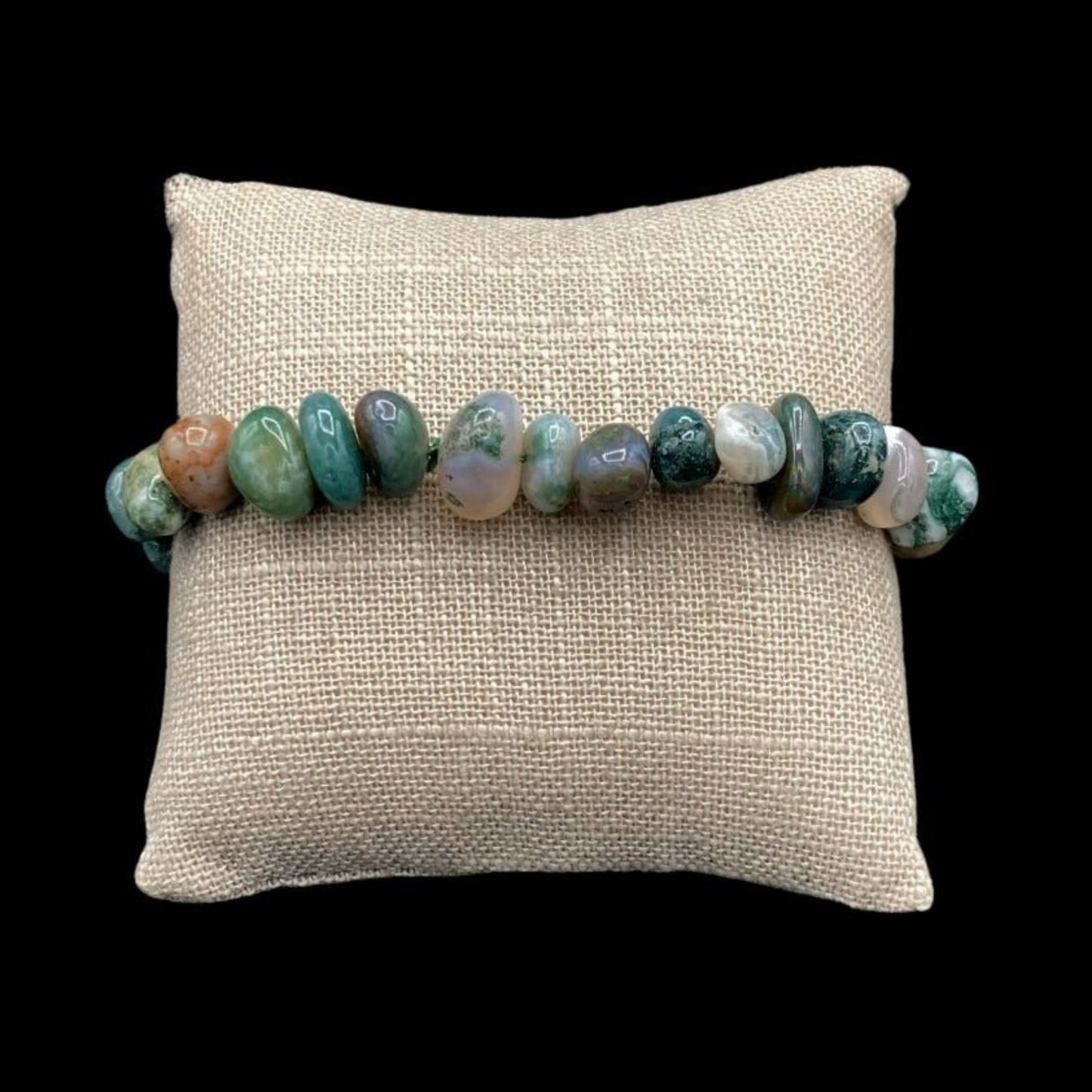 Bead Bracelet Jasper Stretchy Unique Polished Tumbled Mix Fancy Jasper