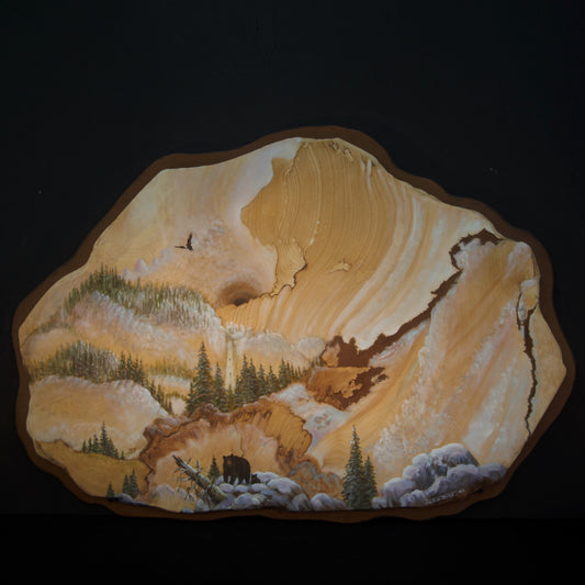 Sandstone Hand Painting Bear