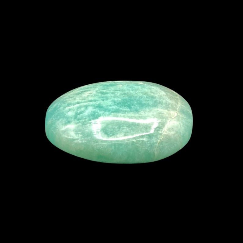 Beautiful Polished Amazonite Flat Palm Stone