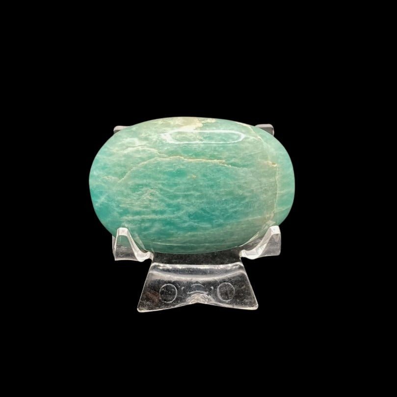 Beautiful Polished Amazonite Flat Palm Stone