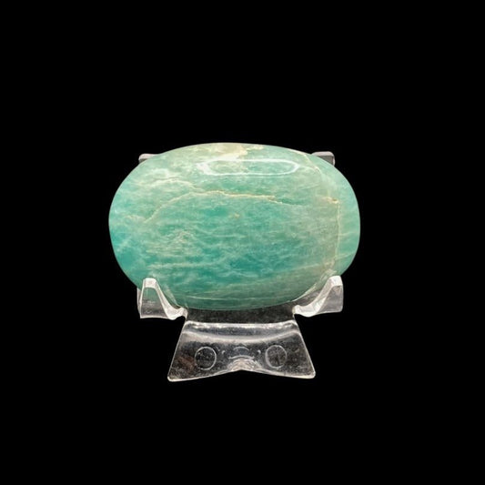 Beautiful Polished Amazonite Flat Palm Stone