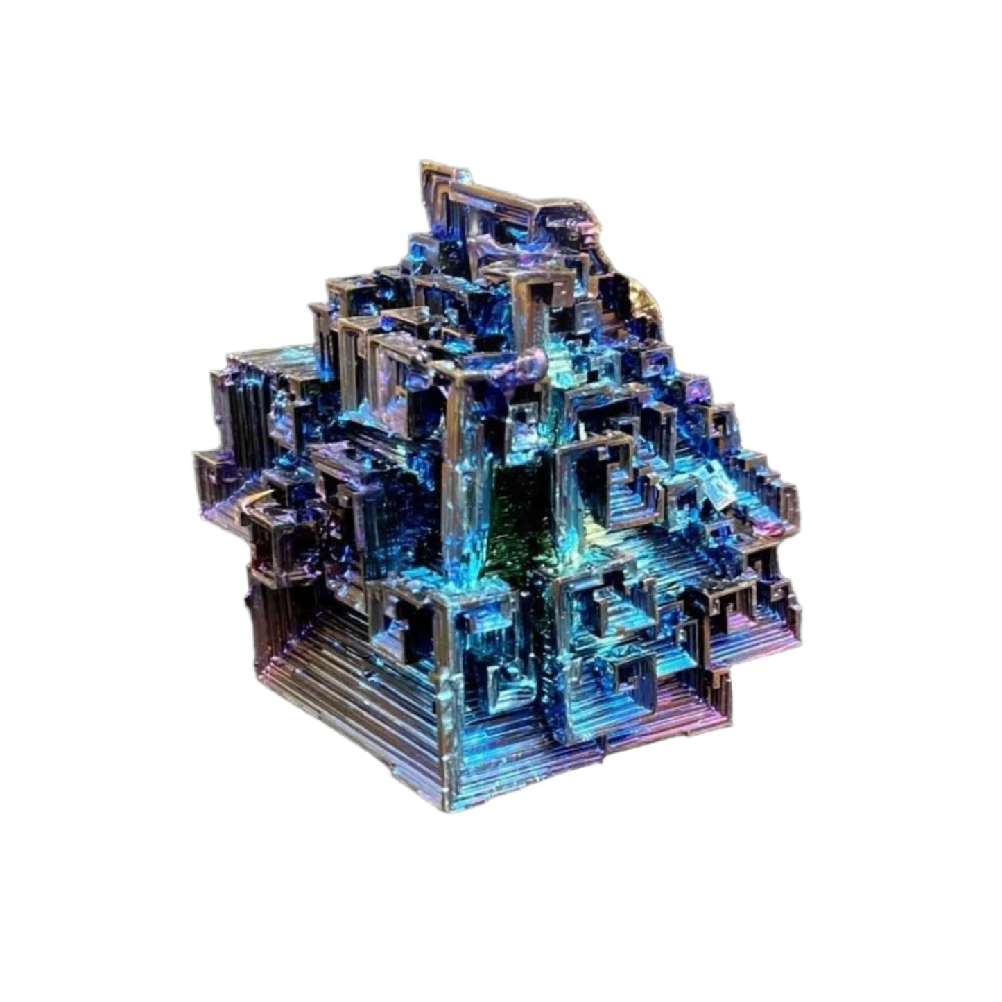 Bismuth Midnight Blue And Purple Crystal Mineral Specimen