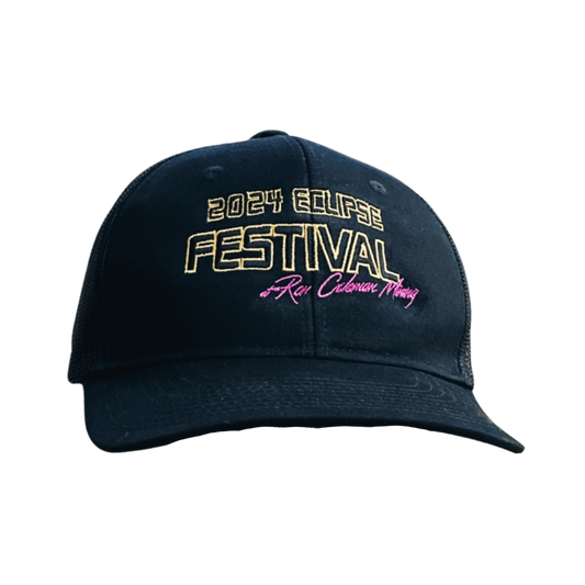 Black 2024 Eclipse Festival Ron Coleman Mining Baseball Cap Hat