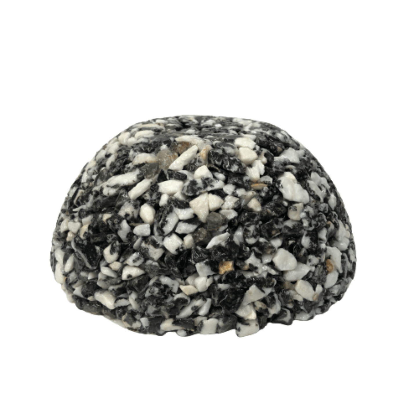 Black And White Zebra Calcite Pebble Stone Decorative Bowl