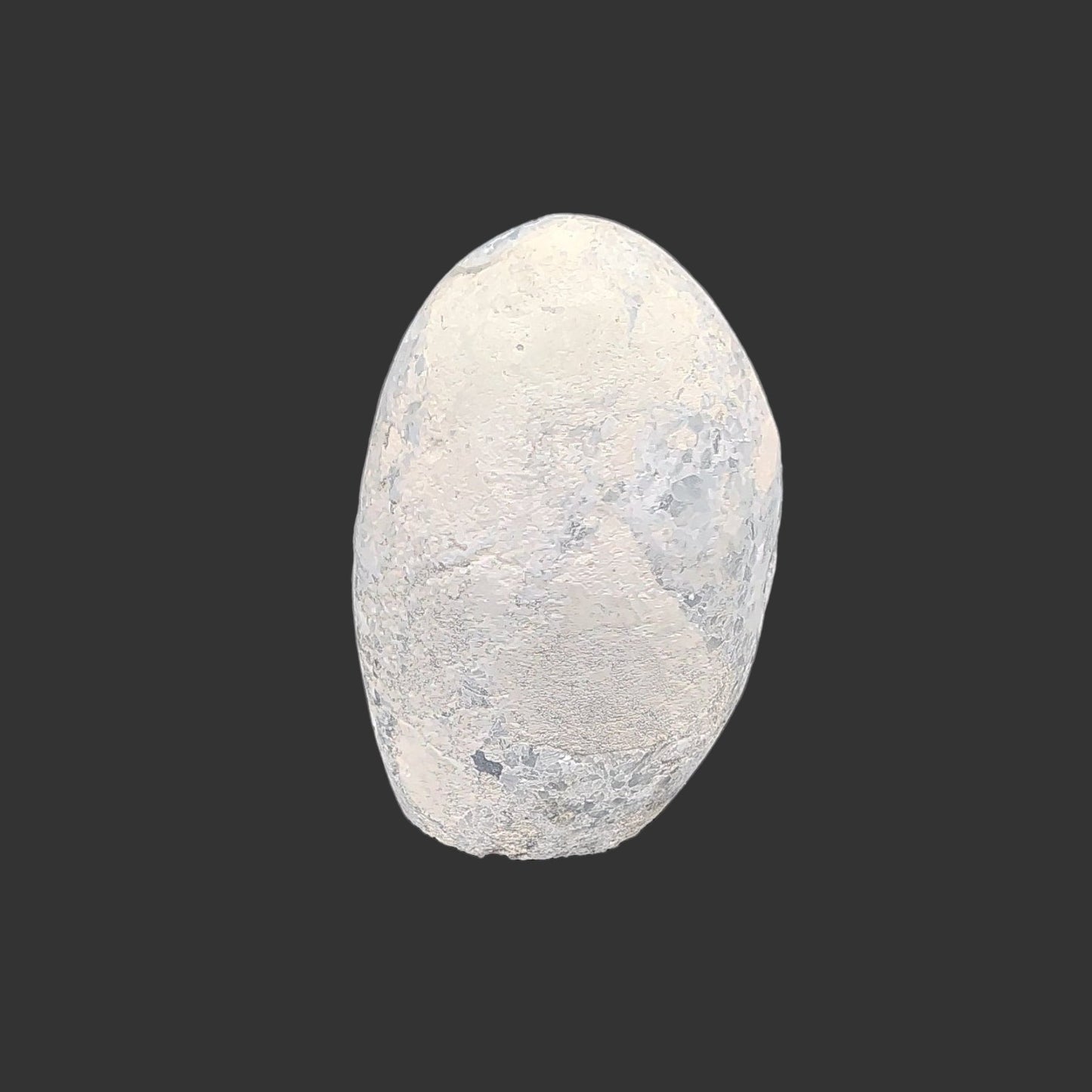 The back side of this blue celestite geode smooth and natural. 