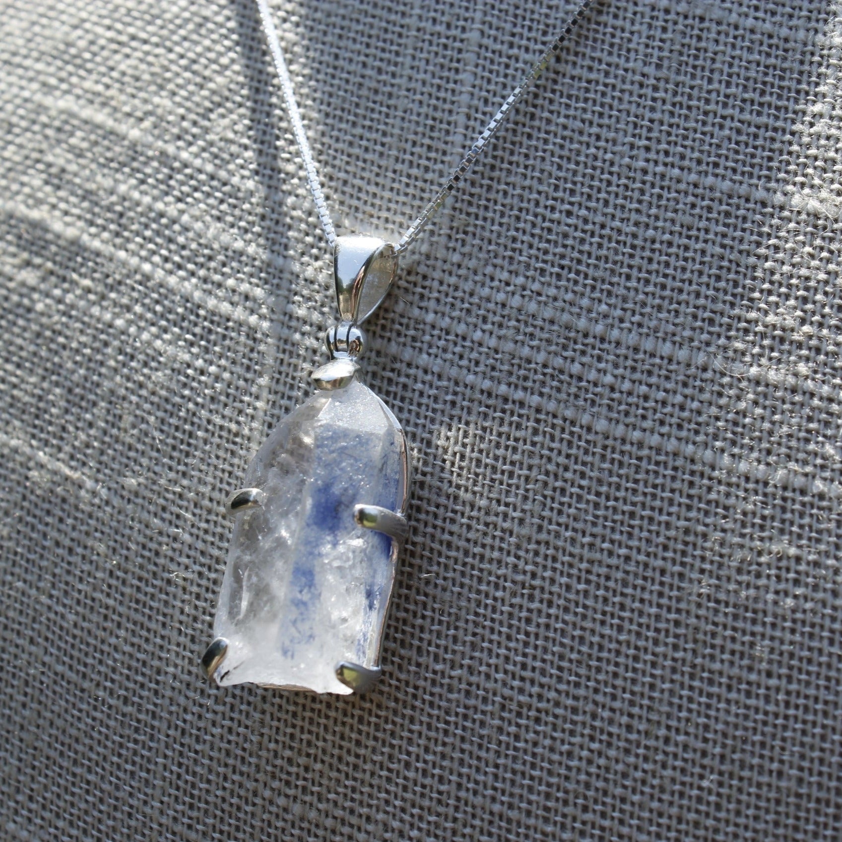 Blue Dumotierite Quartz Necklace