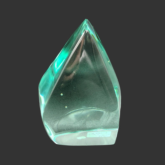 This is the front side of this polished blue green obsidian glass freeform.