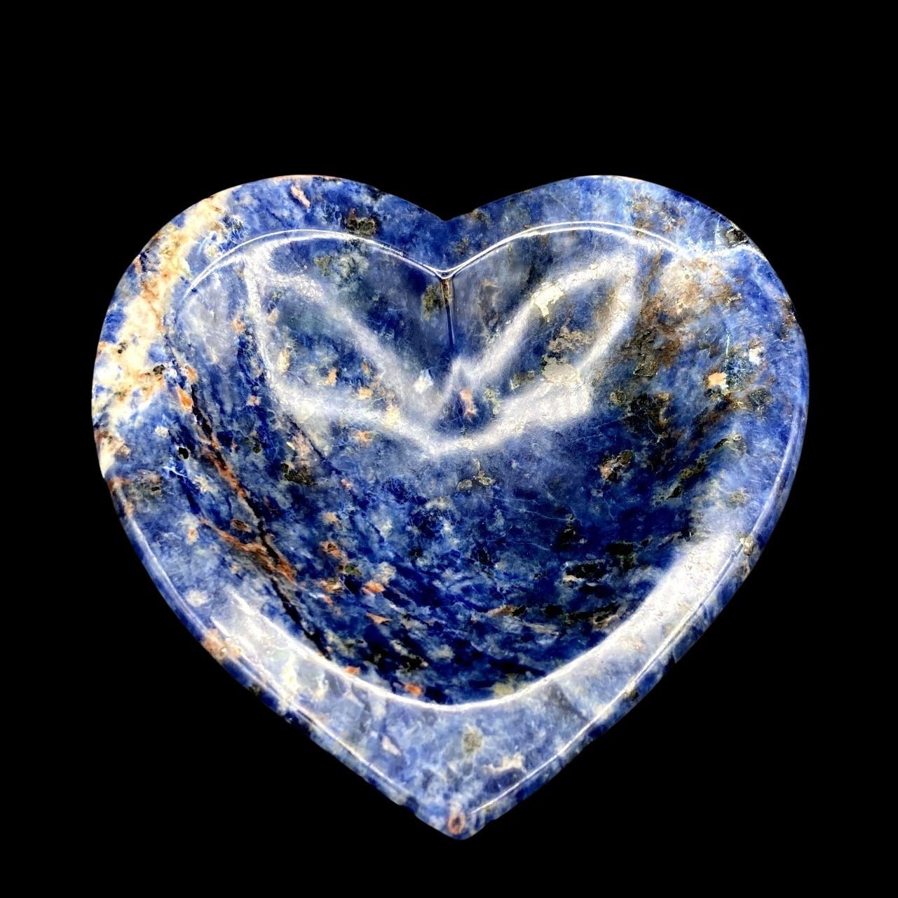 Blue Polished Heart Sodalite trinket Bowl