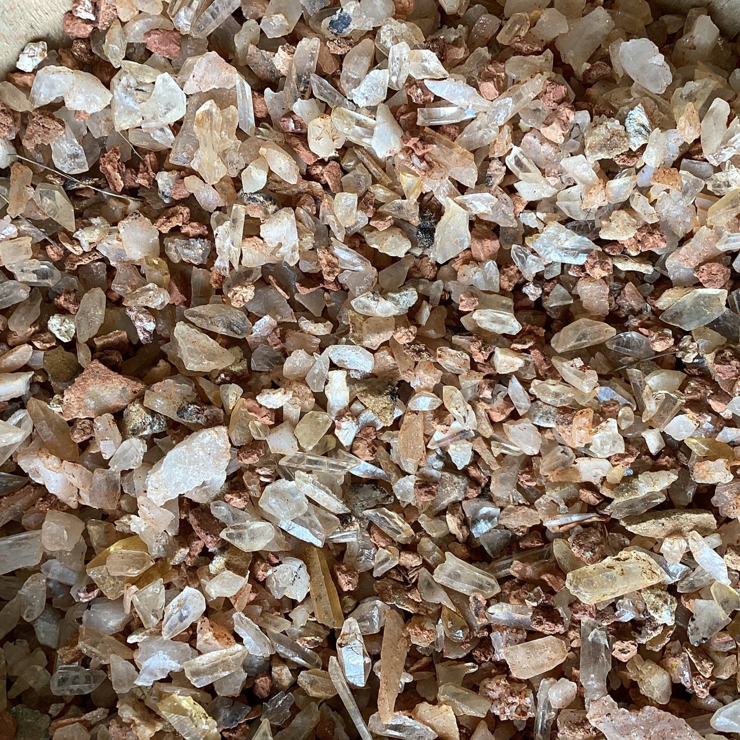 Uncleaned crystal pieces