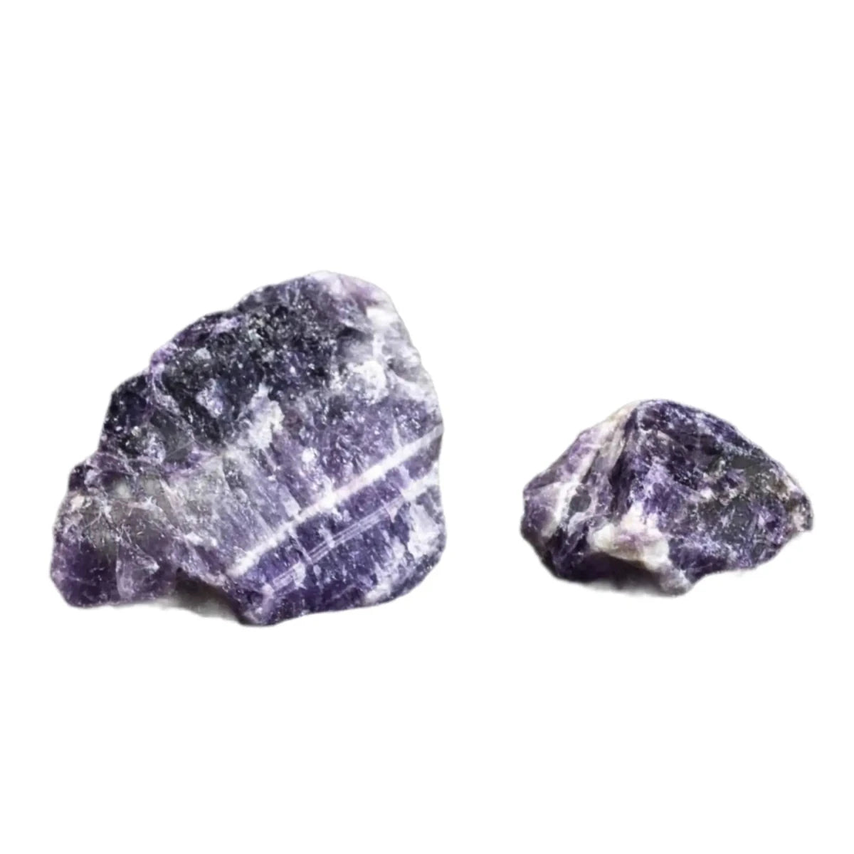 Two Chevron Amethyst Rocks