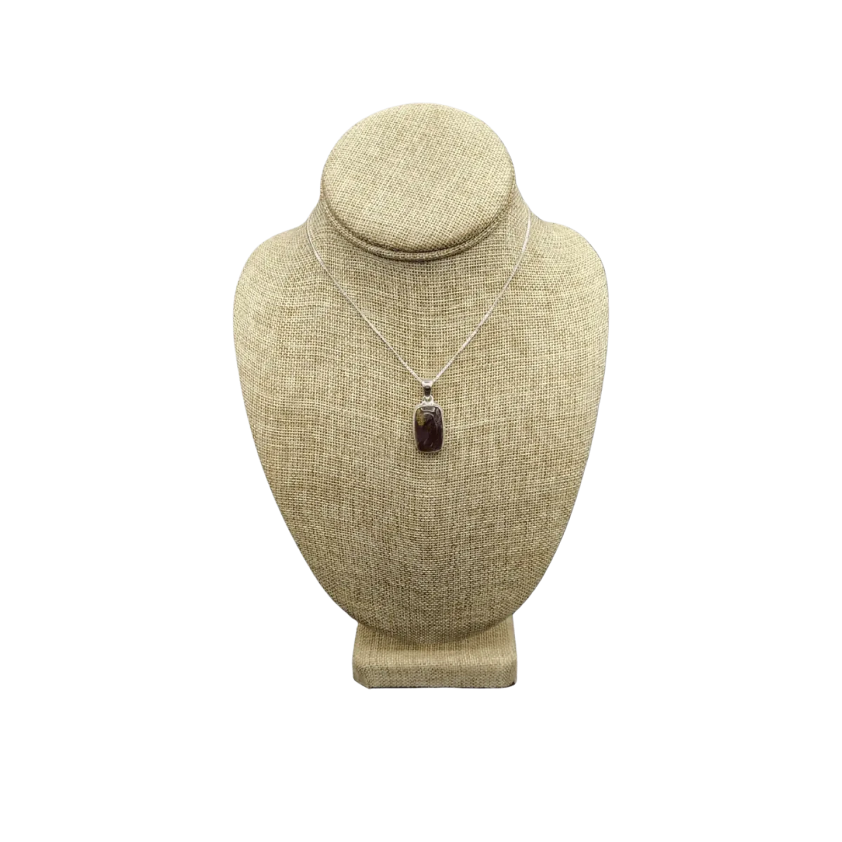 This is the front view of this Cacoxenite Amethyst necklace