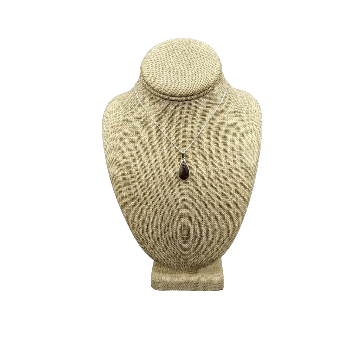 This is the front view of this Sterling Silver and Cacoxenite Amethyst necklace