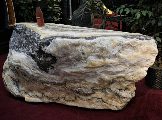 Calcite Phantom Bar Furniture Poolside Decor Zebra Stone Furniture Table