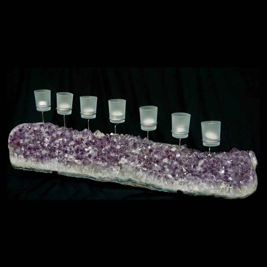 Amethyst Candelabra  with 7 candles