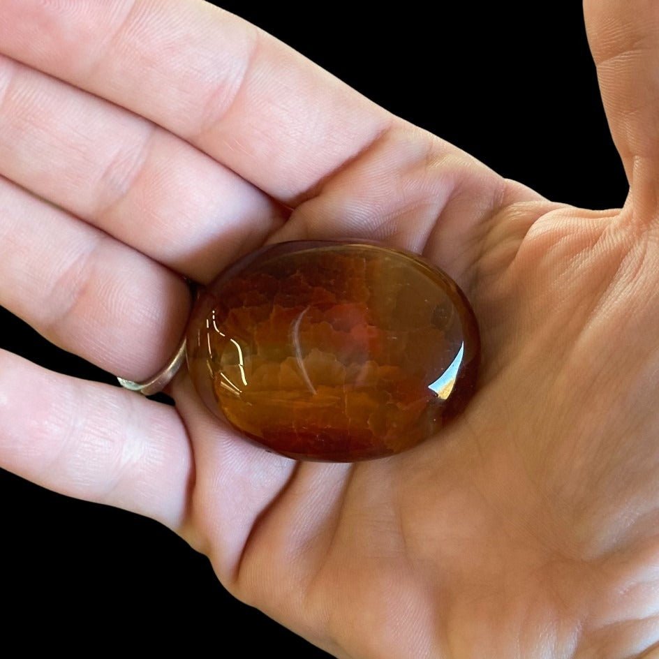 Carnelian Palm Stone Crystal