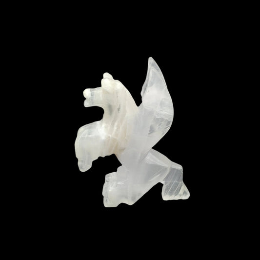 This is the left side of this small Onyx Pegasus figurine