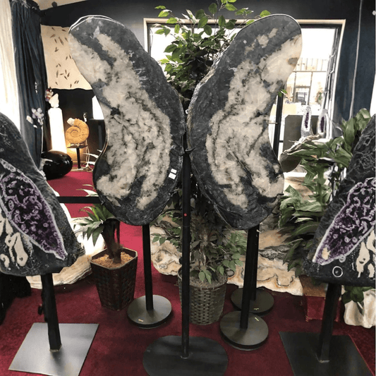 Emerald Butterfly Wings with Amethyst Cathedrals On Either Side