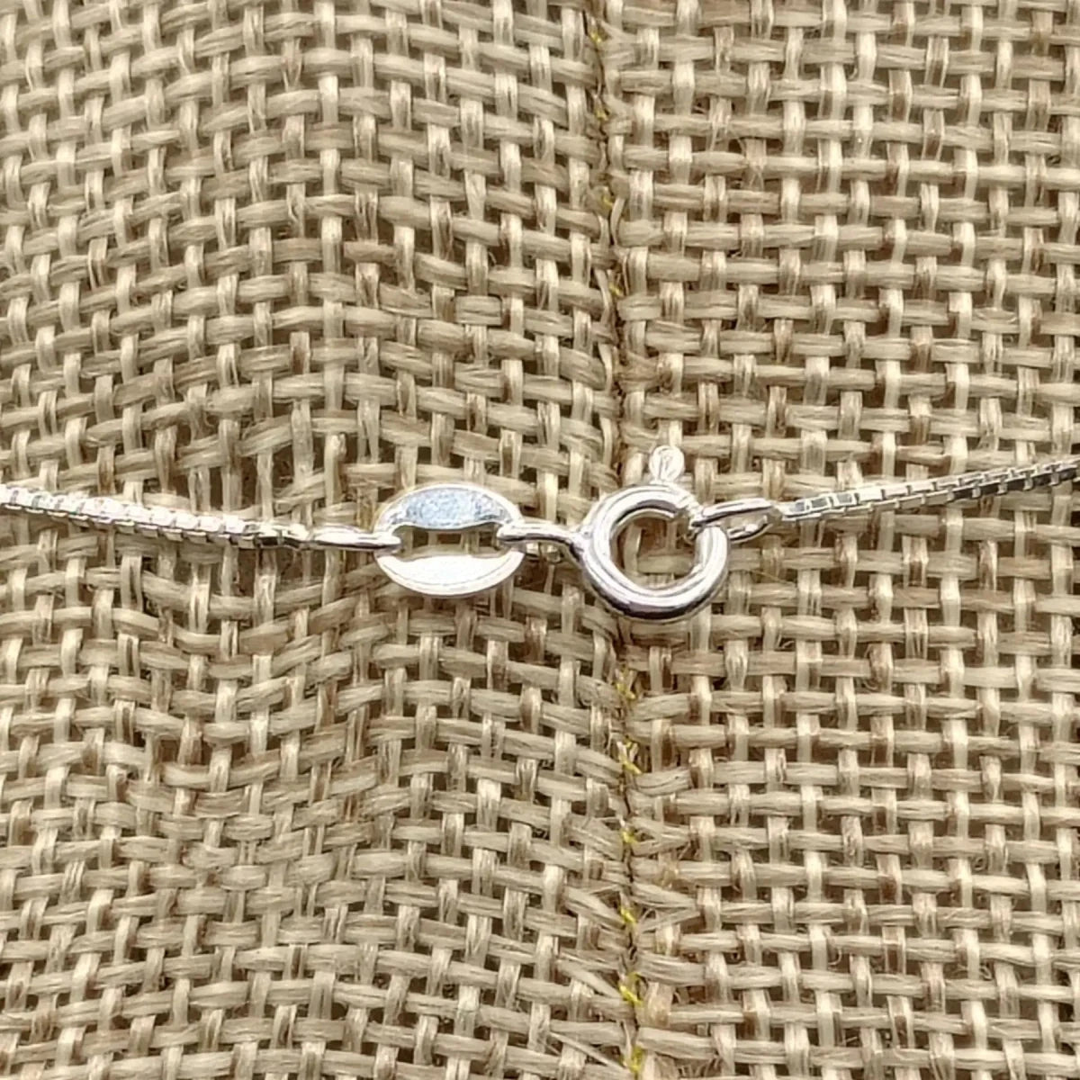 This is a close up of the Sterling Silver spring ring clasp