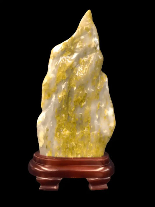 Carved Serpentine Stone On Wood Display Curated Home Decor