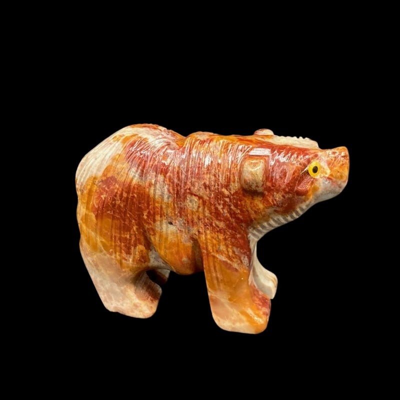 Carved Soapstone Animal Bear Figurine