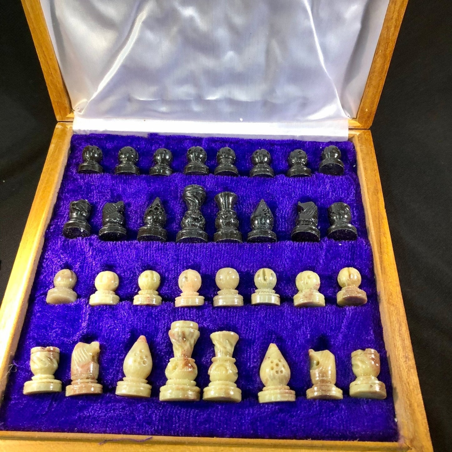 Carved Soapstone Chess Set 8 Inch Gift Idea