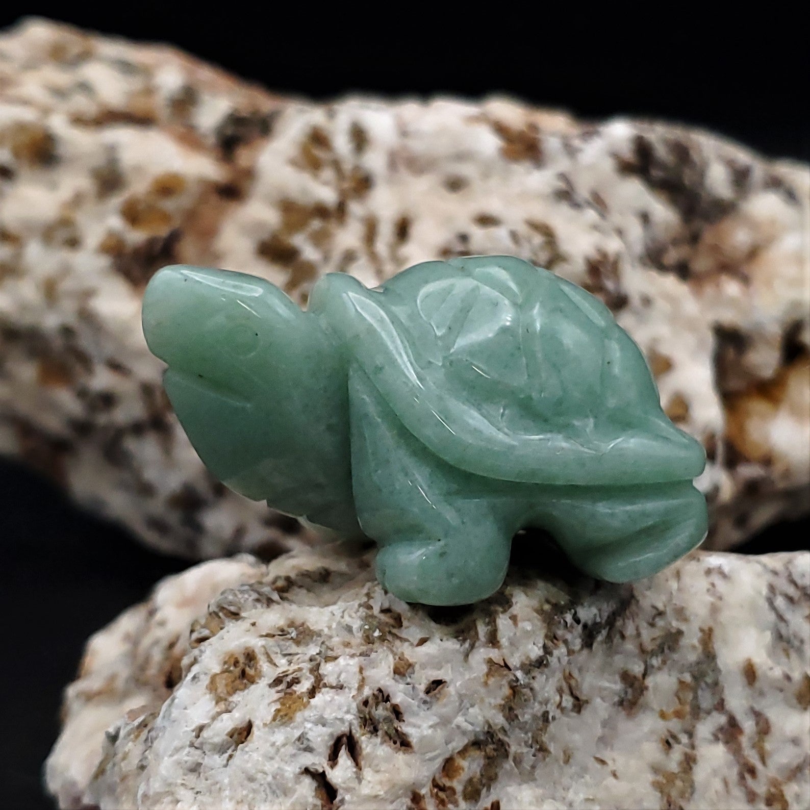 Carved Stone Animal Figurine 2 - inch Mineral Turtle Aventurine Howlite Labradorite Obsidian Opalite Quartz