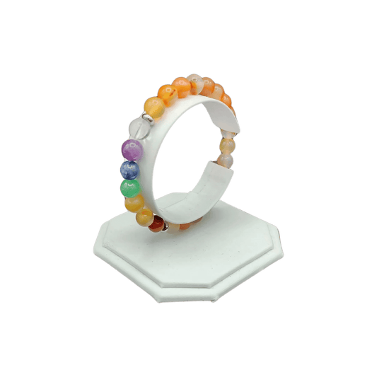 This is the side view of this chakra bracelet
