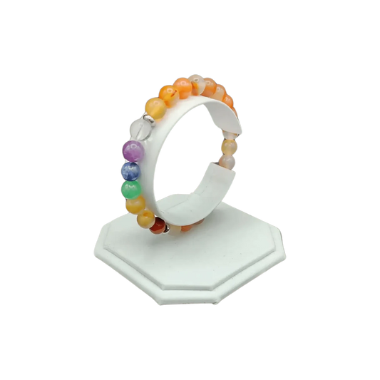 This is the side view of this chakra bracelet