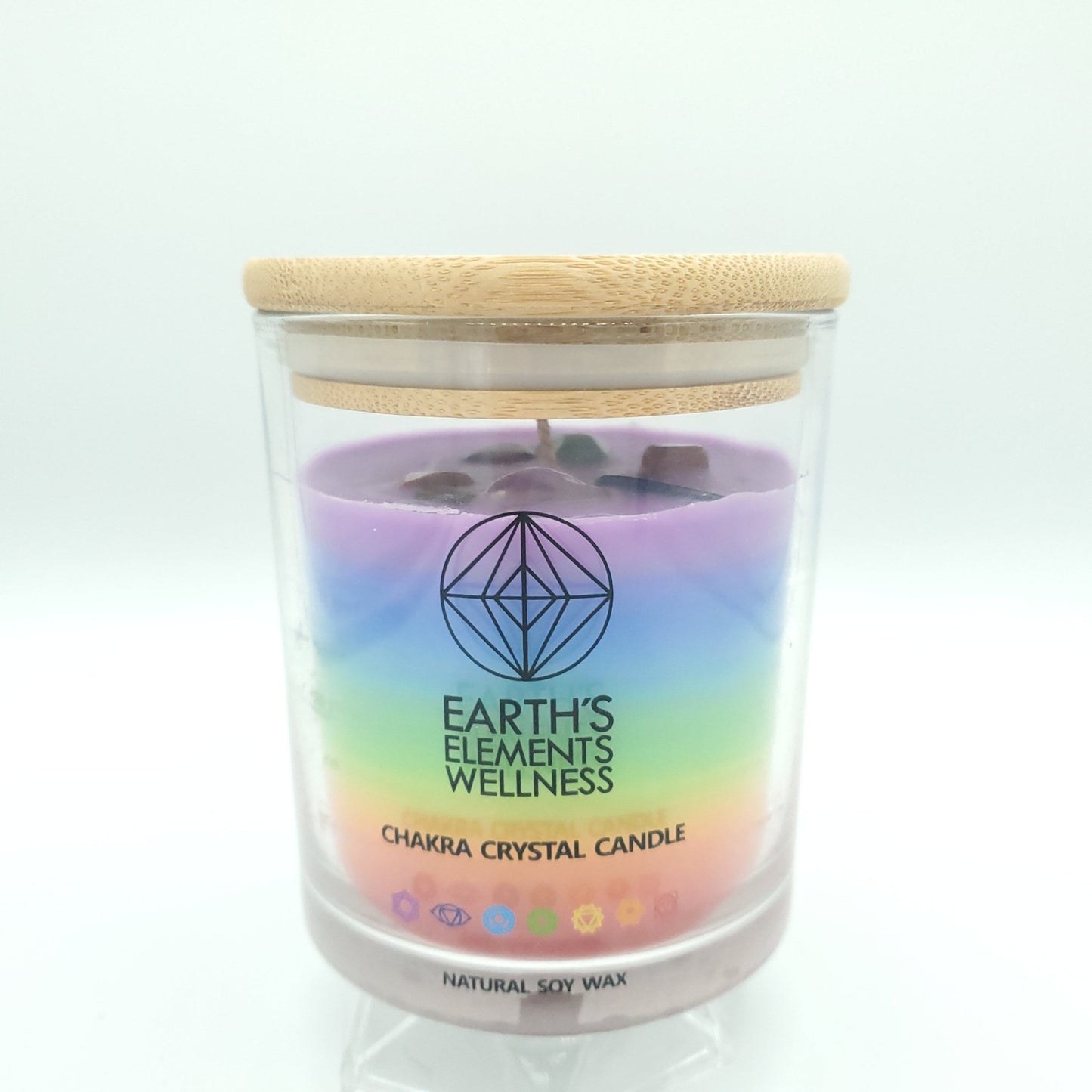 Chakra Crystal Candle Soy Candle Earth Elements Wellness