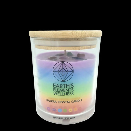 Chakra Crystal Candle Soy Candle Earth Elements Wellness