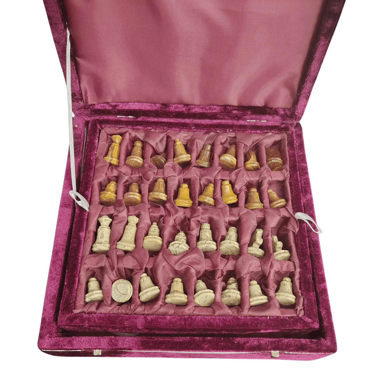 This is a close up of the chess pieces