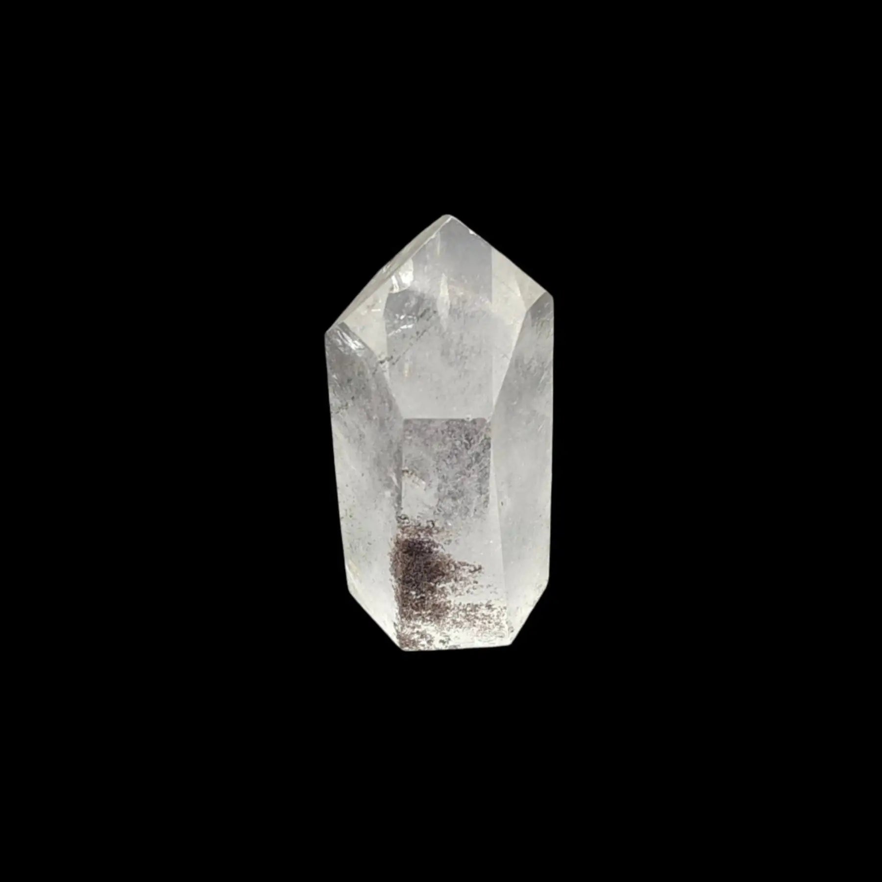 This is the front side of this Brazilian point. You can see the Chlorite on this side.