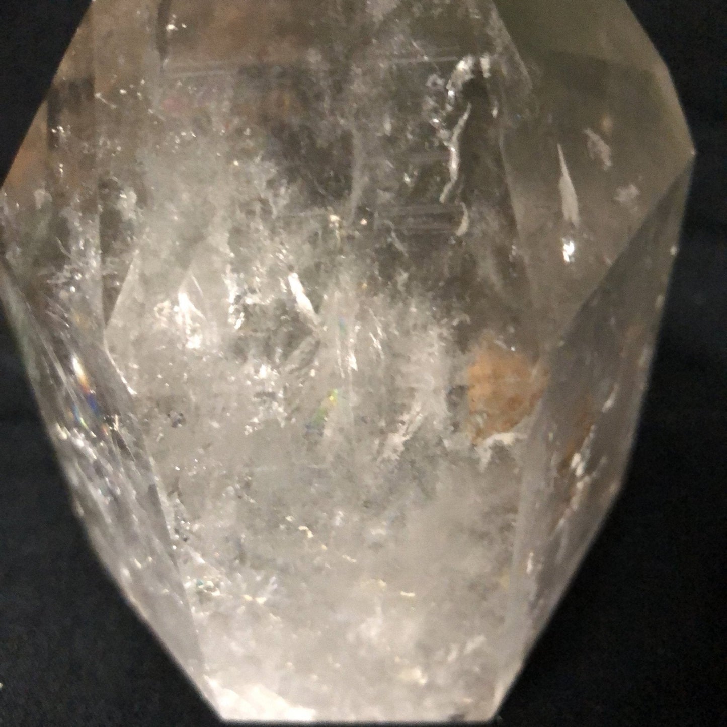 Chlorite Included Quartz Crystal Polished Point Purifying Stone