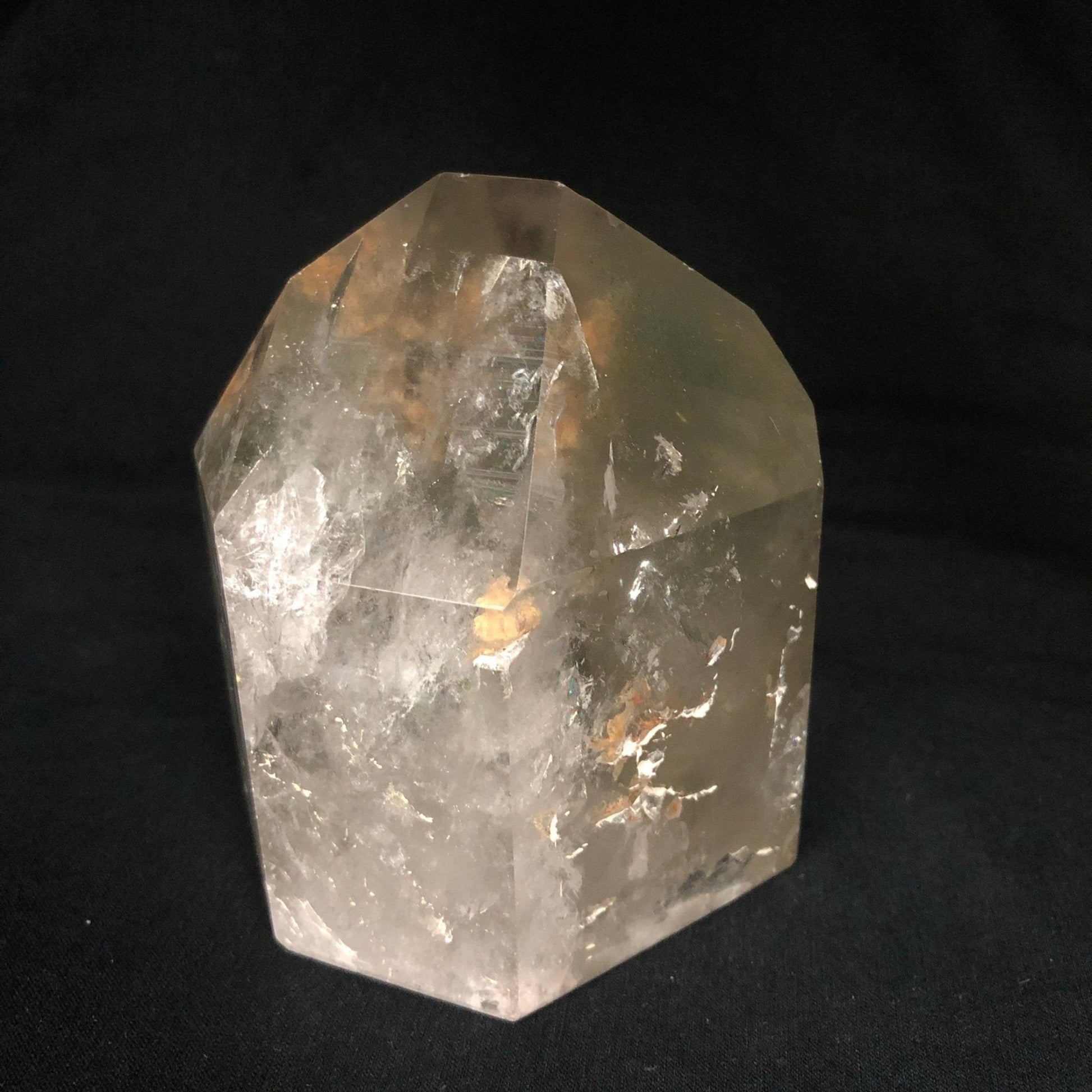 Chlorite Included Quartz Crystal Polished Point Purifying Stone