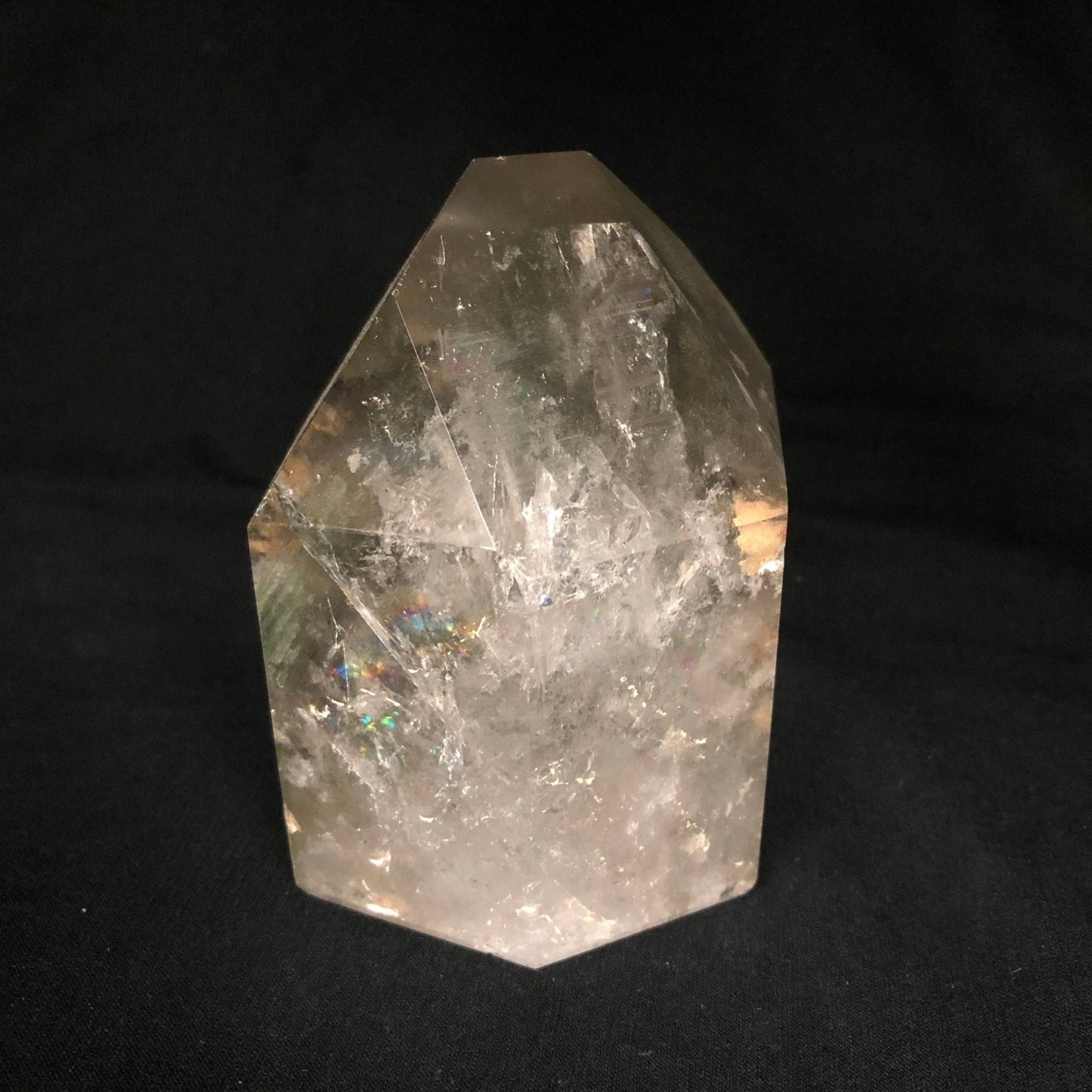 Chlorite Included Quartz Crystal Polished Point Purifying Stone