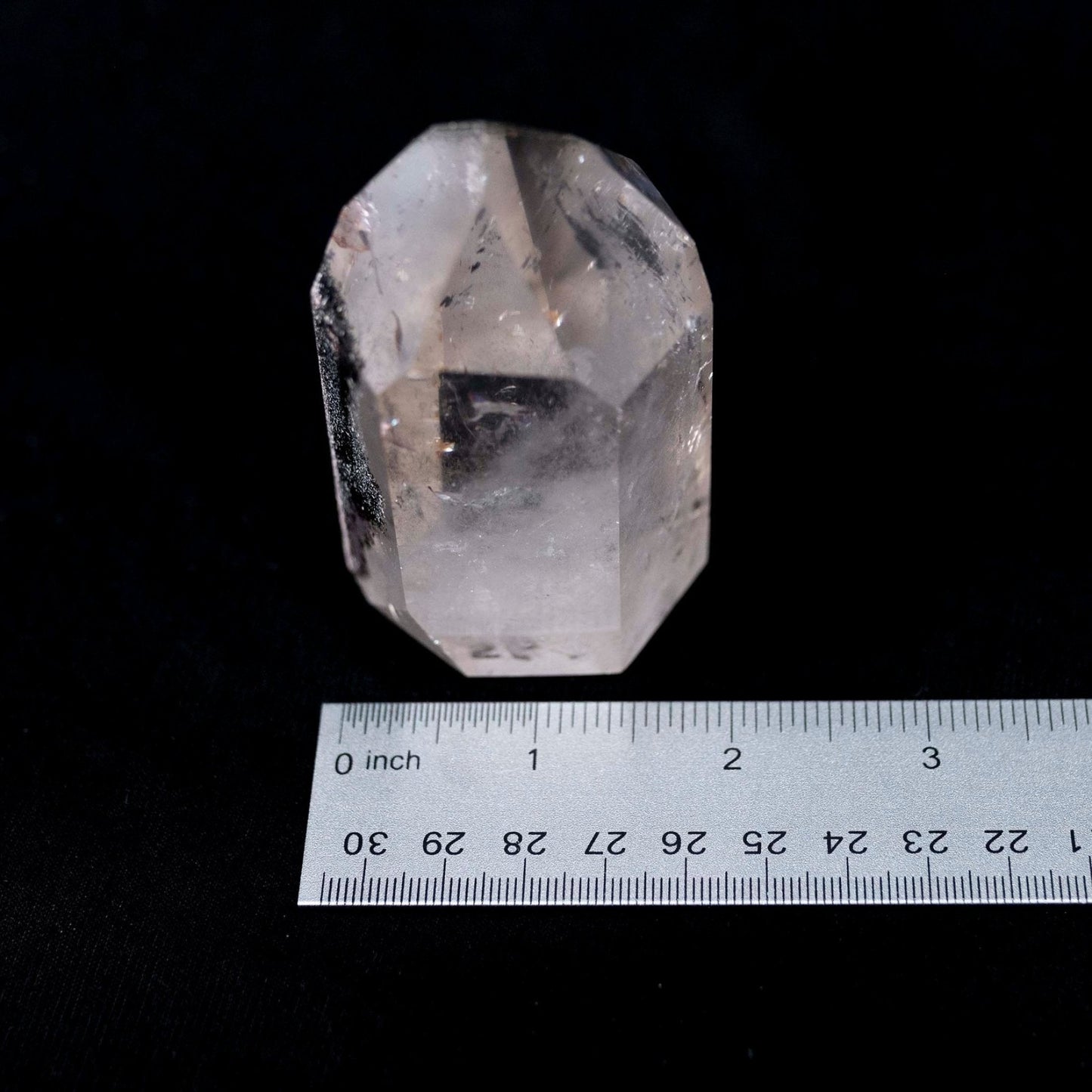 Chlorite Inclusion Quartz Brazilian Crystal Point Cut And Polished Rock