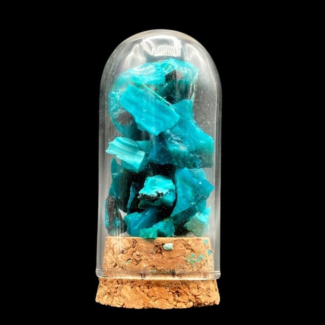 Chrysocolla Semi - Precious Gemstones In Glass Bottle