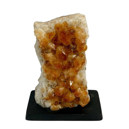 Citrine Cluster On Stand Large Honey Color