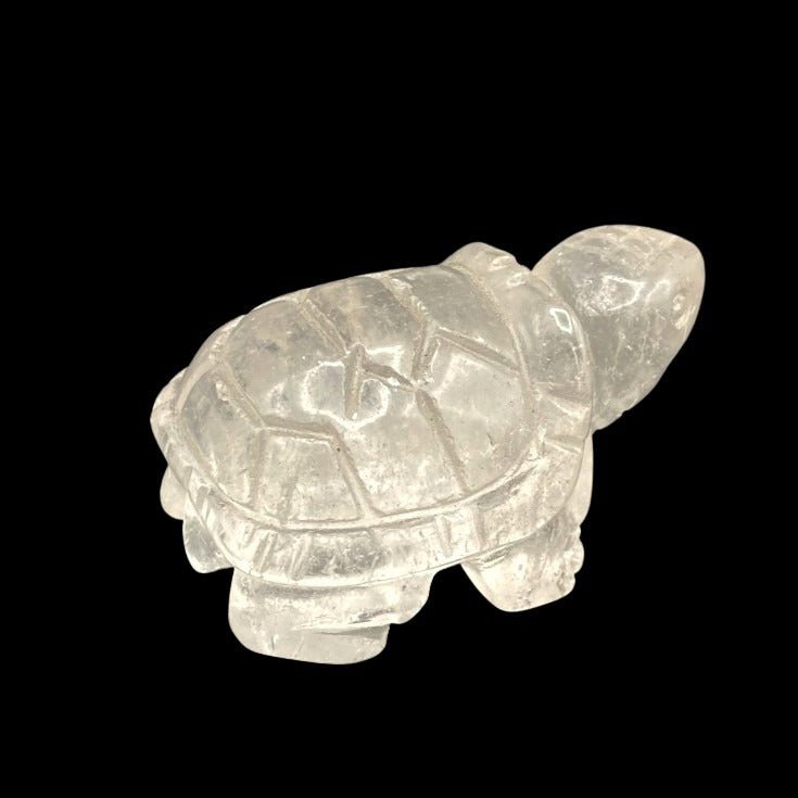 Clear Quartz Crystal Turtle Figurine Home Decor