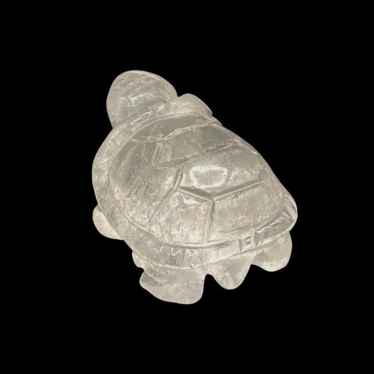 Clear Quartz Crystal Turtle Figurine Home Decor