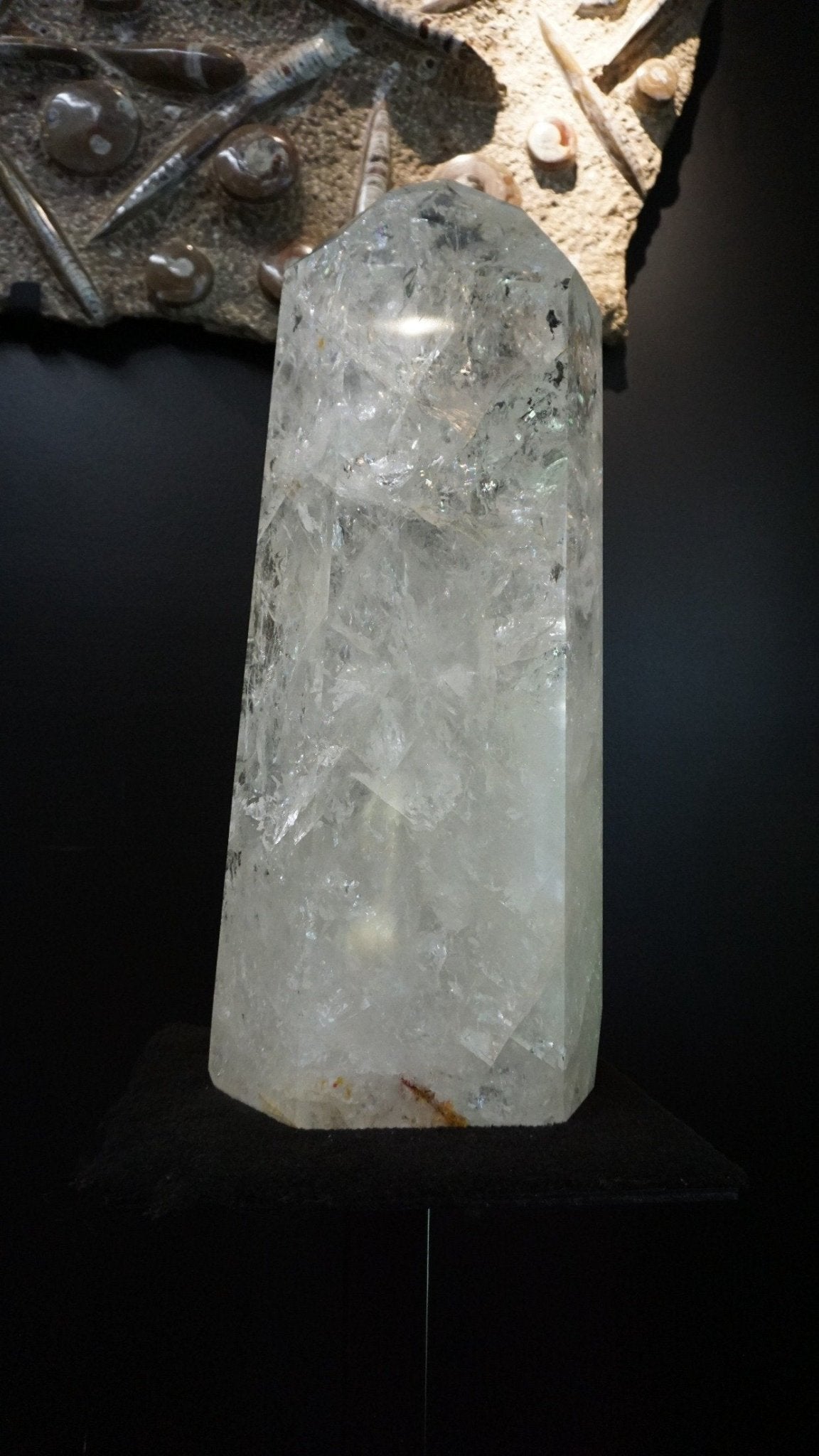 Clear Quartz Point Tower 24 Inch Cut Polished Crystal