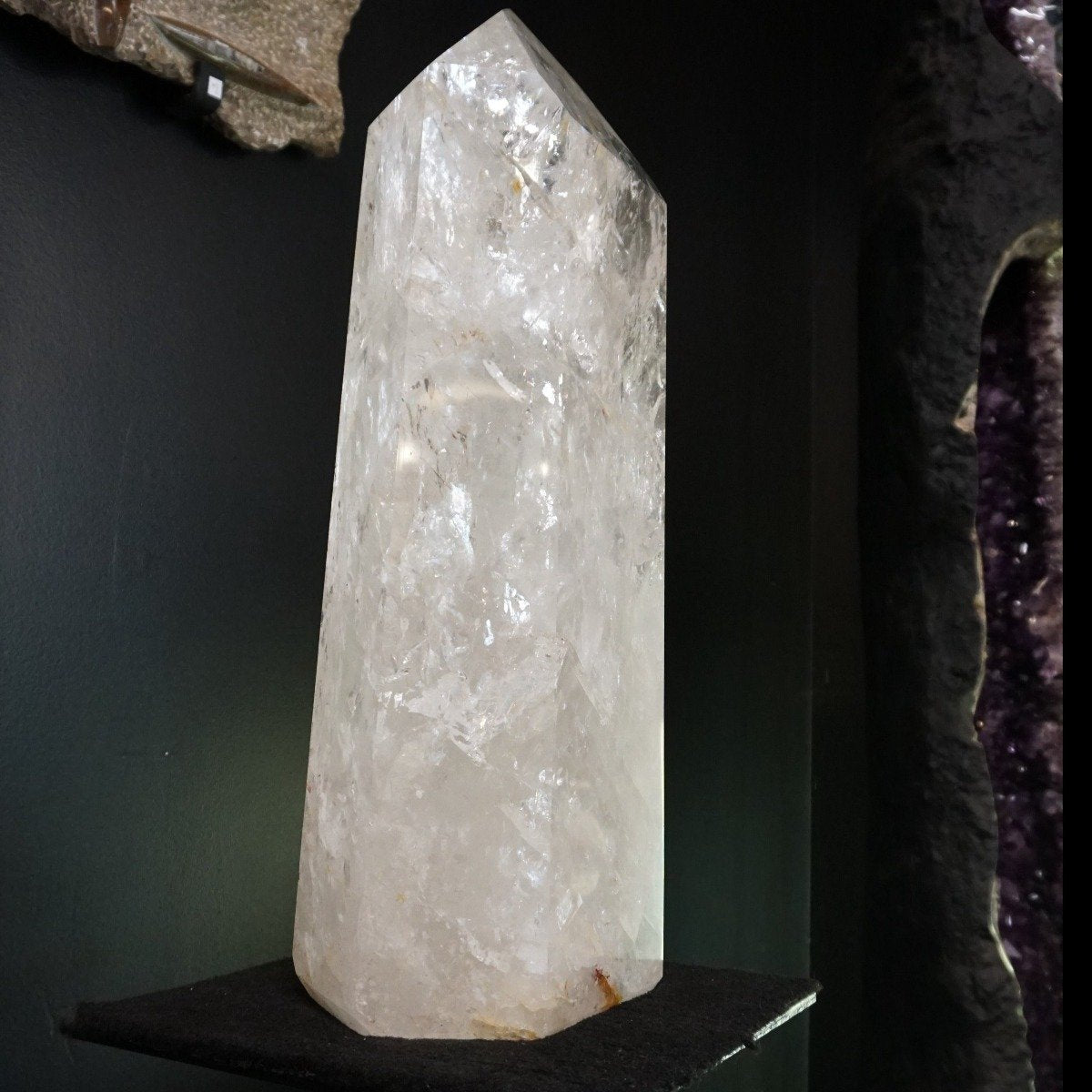 Clear Quartz Point Tower 24 Inch Cut Polished Crystal