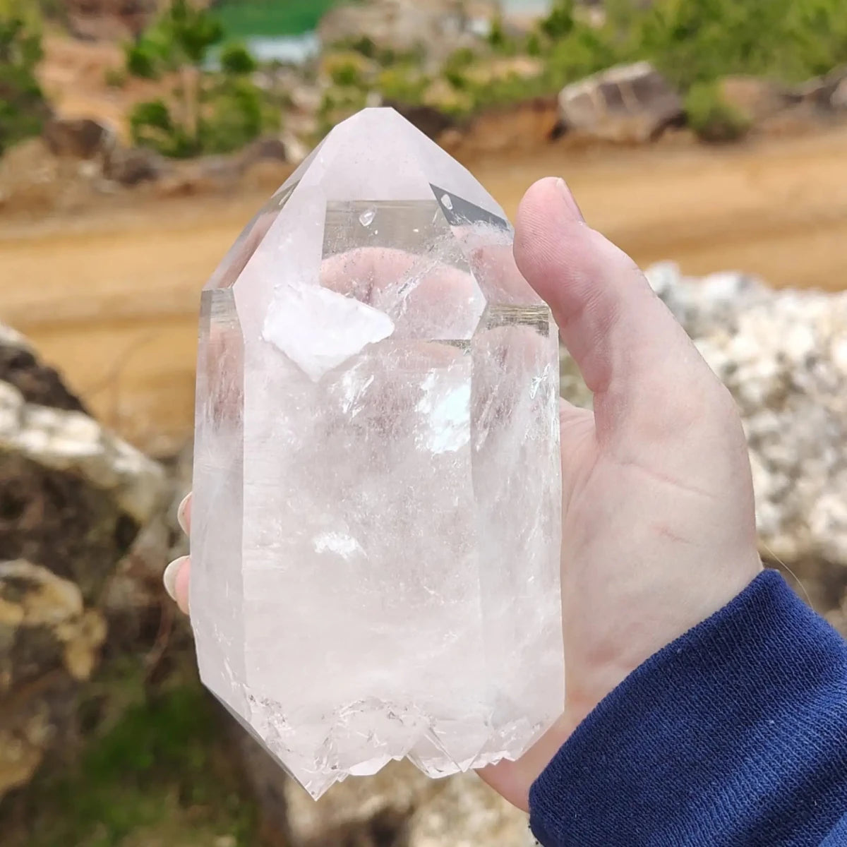 This is the front side of this record keeper Quartz crystal point
