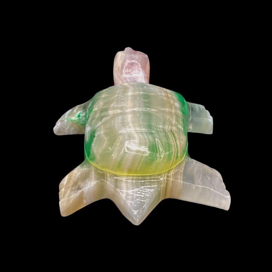 Colorful Rainbow Onyx Turtle Figurine