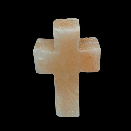 Cross Decor Himalayan Salt Rock Carved Cross Home Decor