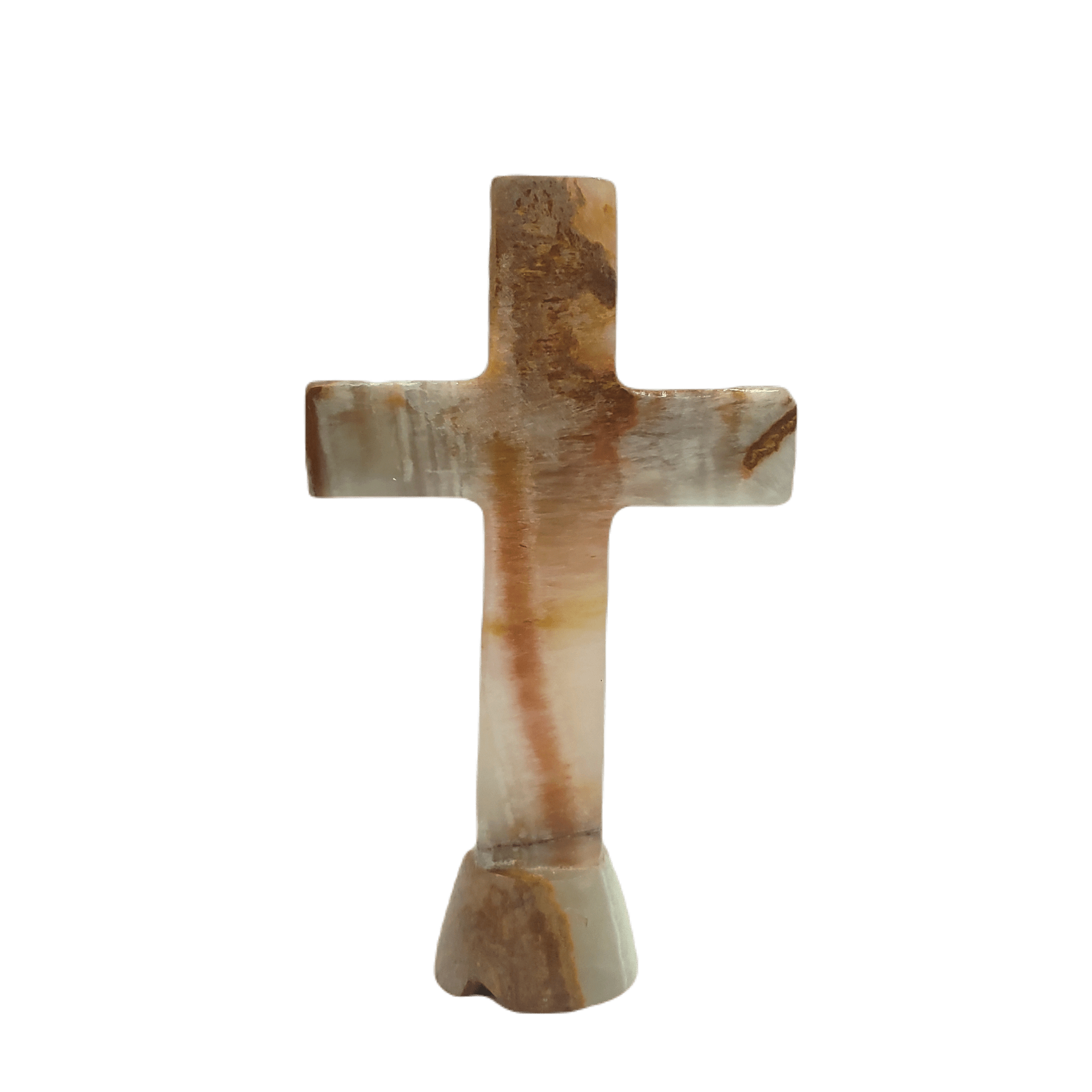 Cross Decor Standing Onyx Cross Cream or Strawberry Home Accent