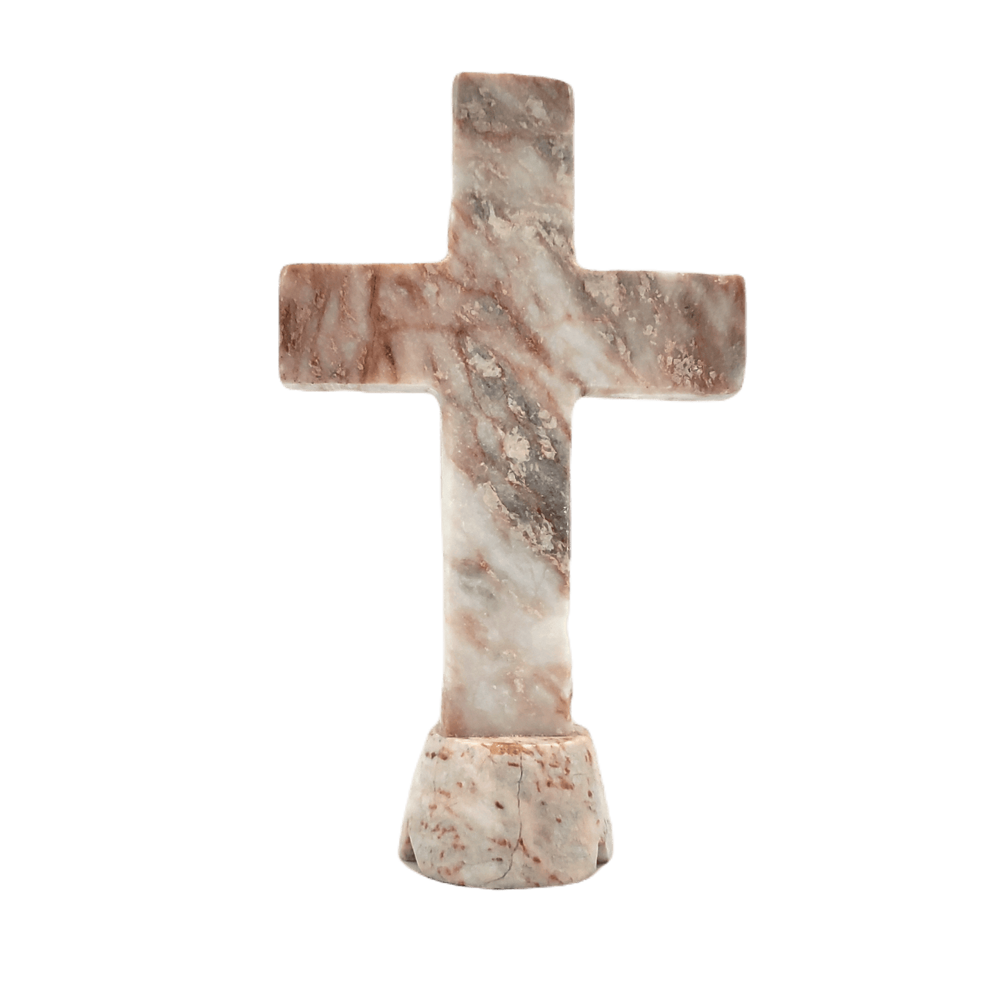 Cross Decor Standing Onyx Cross Cream or Strawberry Home Accent